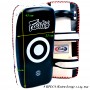 Fairtex KPLC4 Пады Тайские Изогнутые Тайский Бокс "Extra Long Curved Kick Pads" Черно-Белые